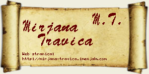 Mirjana Travica vizit kartica
